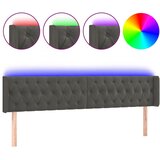 Maison Chic led posteljno vzglavje - vzglavna omarica - nočna omarica temno sivo 183x16x78/88 cm žamet, (21709265) Cene