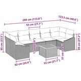  8 delni vrtni kavč set s blazinami bež poli ratan akacija, (22092245) | Shoptok.si