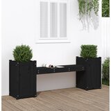 vidaXL Klop z visoko gredo črna 180x36x63 cm trdna borovina Cene