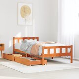 vidaXL Posteljni okvir brez vzmetnice voščeno rjav 90x190 cm borovina Cene