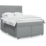 vidaXL Krevet box spring s madracem svjetlosiva 160x200 cm tkanina Cijene