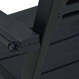  Vrtne stolice 4 kom crne HDPE s izgledom drva | shoptok.hr