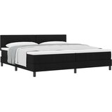  s opruga kutije s uzglavljem Crna 200 x 200 cm tkanina | shoptok.hr