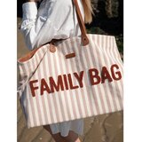 Childhome torba family bag stripes nude/terracotta | Shoptok.si