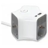 Max Produžni kabl sa prenaponskom zaštitom sa 3 utičnice MPS-03UG-3M/3m/USB portovi(USB A + USB C ) u