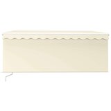 vidaXL Ročno zložljiva tenda s senčilom 3x2,5 m krem | Shoptok.si