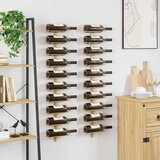  Zidni stalak za vino za 10 boca 2 kom zlatni metalni | shoptok.hr