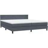  Krevet s oprugama i madracem LED tamnosivi 180x210 cm baršunasti | shoptok.hr