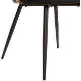 MID.YOU NASLANJAČ, les, kovina, tekstil črna, zlate barve | Shoptok.si