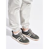 Shelvt Grey faux leather trainers | shoptok.hr