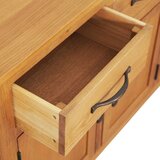 vidaXL Strani šal Rjava 112 x 33.5 x 70 cm Trda hrastovina | Shoptok.si