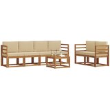  Set vanjskih sofa s jastukom 7 pcs Prirodna i bež | shoptok.hr