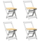  5-dijelni blagovaonski set Corona sklopivi bijeli od borovine | shoptok.hr