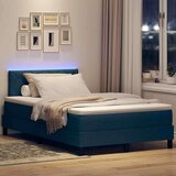 Box Postelja z vzmetnico z vzmetnico Modra 120 x 190 cm blago, (5000128459) | Shoptok.si