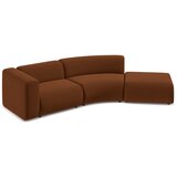 Makamii Oranžen/rjav žameten ležalnik (desni kot) Ekahi – | Shoptok.si