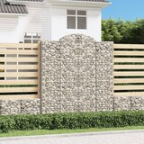 vidaXL obokane gabion košare 14 kos 200x50x220/240 cm pocinkano železo | Shoptok.si