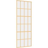  Klizna vrata zlatna 76x205 cm prozirno staklo ESG i aluminij | shoptok.hr