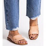 Gemre Beige eco leather slides by Kajetan | Shoptok.si