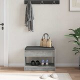  Klupa za hodnik s jastukom Betonsko Siva 63 x 38 x 45 cm | shoptok.hr