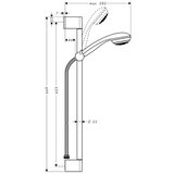 Hansgrohe tuš set 27728000 CROMETTA 851JET | Shoptok.si