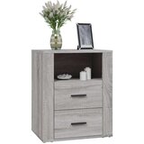  Noćni ormarić siva boja hrasta 50x36x60 cm konstruirano drvo | shoptok.hr