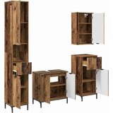 vidaXL Set namještaja za kupaonicu Staro drvo Inženjersko drvo, Metal | shoptok.hr