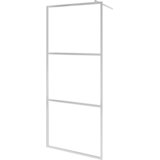 Pregrada za tu&amp;scaron; s policom krom 100x195 cm staklo ESG i aluminij Slike
