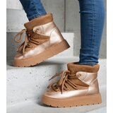  Brown platform snow boots insulated with fur Sapphi | shoptok.hr