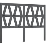  Uzglavlje za krevet sivo 126 x 4 x 100 cm od masivne borovine | shoptok.hr