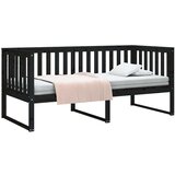  Dnevna postelja črna 90x190 cm trdna borovina, (21073750) | Shoptok.si