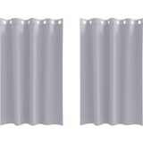 vidaXL Zavjese sa zavjesama 2 pcs Metalna siva 175 x 140 cm Poliester | shoptok.hr