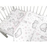 MimiNu Posteljina set 2 elem. Medvjedić Roza (za krevetić 120x60 cm) | shoptok.hr