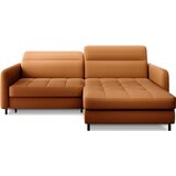 ELTAP Rumena žametna raztegljiva/s prostorom za shranjevanje kotna sedežna garnitura (desni kot/z ležalnikom) Gomsi – | Shoptok.si