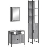  The Living Store Kopalniško pohištvo 3 kosi siva sonoma inženirski les - Komplet Kopalniškega Pohištva, (21442292) | Shoptok.si
