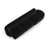 Milo Casa Črna žametna sedežna garnitura levi kot 311 cm Paolo – | Shoptok.si