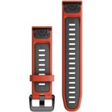 Garmin QuickFit 20 remen za sat, silikon plameno crvene/tamnosive boje | shoptok.hr