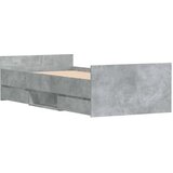  Kreveta s uzglavljem i podnožjem boja betona 90x190 cm | shoptok.hr