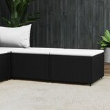 Maison Chic Vrtni stolčki - Vrtni stoli za noge z blazino 2 kosa črn poli ratan JS1147, (21878219) | Shoptok.si