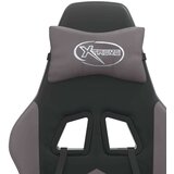  Okretna igraća stolica crno-siva od umjetne kože | shoptok.hr