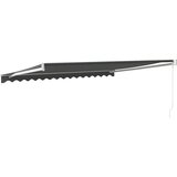 Tenda na uvlačenje antracit 4,5 x 3 m od tkanine i aluminija | shoptok.hr