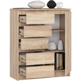 AKORD Komoda, 1 Vrata In 5 Predalov, Hrast Sonoma, (5000332293) | Shoptok.si
