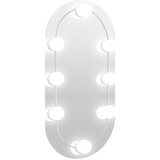 Maison Chic Ogledalo - Zrcalo - Kozmetično ogledalo z LED lučkami 40x20 cm stekleno ovalno, (21697988) | Shoptok.si