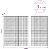  Gabion s žicom debljine 3,5 mm i mrežom 5x5 cm 1100x10x200 cm | shoptok.hr