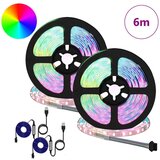  LED traka 4 pcs Crna i prozirna 300 cm Bakar i plastika | shoptok.hr