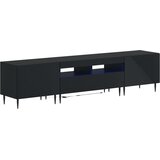  3-dijelni LED TV kabinet Crna Konstruirano drvo | shoptok.hr