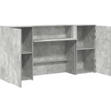  Sprejemna miza betonsko siva 200x50x103,5 cm inženirski les | Shoptok.si