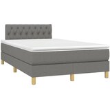  box spring s madracem LED tamnosivi 120 x 190 cm tkanina | shoptok.hr