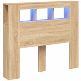 Maison Chic led posteljno vzglavje - vzglavna omarica - nočna omarica sonoma hrast 120x18,5x103,5 cm inž. les, (21708083) Cene