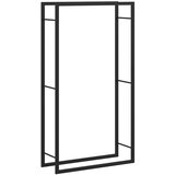  Stalak za drva za ogrjev mat crni 80x28x154 cm čelik | shoptok.hr