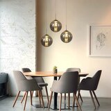 Nettlife viseča svetilka s sivim steklom, premer 28 cm, 3 žarnice G9, moderna jedilna miza, kuhinjska svetilka za dnevno sobo, (22123053) | Shoptok.si